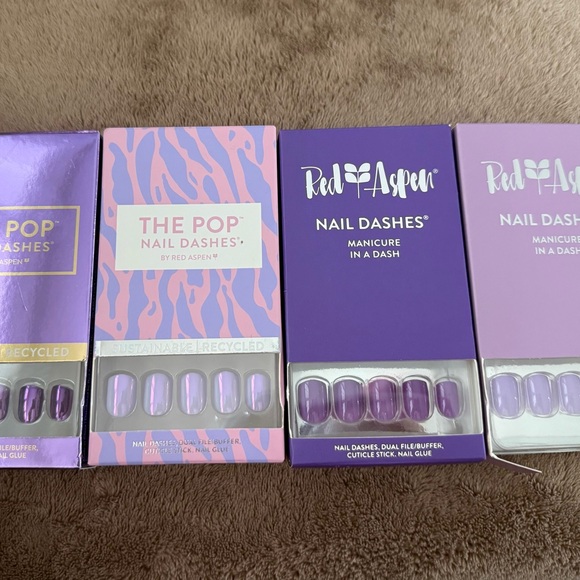 Red Aspen Other - Red Aspen Purple Nail Dashes Manicure Set
